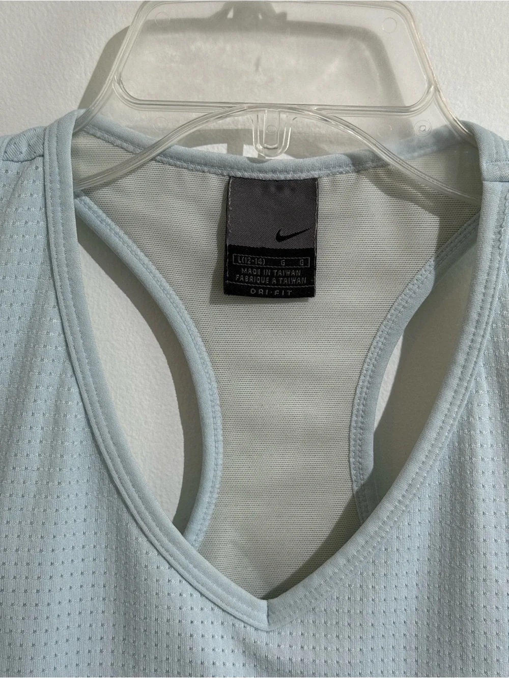 Nike Dri-FIT Blue Mesh Racerback Tank Top Small